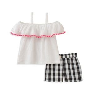 Kate Spade ♤ | Girls Gingham Top & Short Set